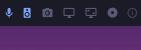 Privacy Devices indicators occupying their exact center-bar footprint